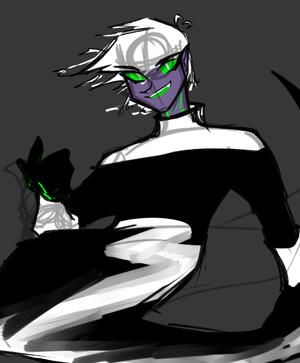 June 2023 [A colored full-body doodle of a Danny Phantom fan design]